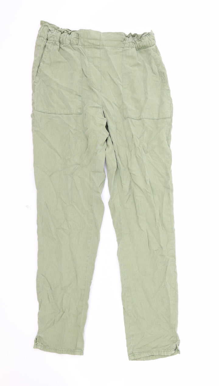 Promod Womens Green Viscose Trousers Size 4 Regular
