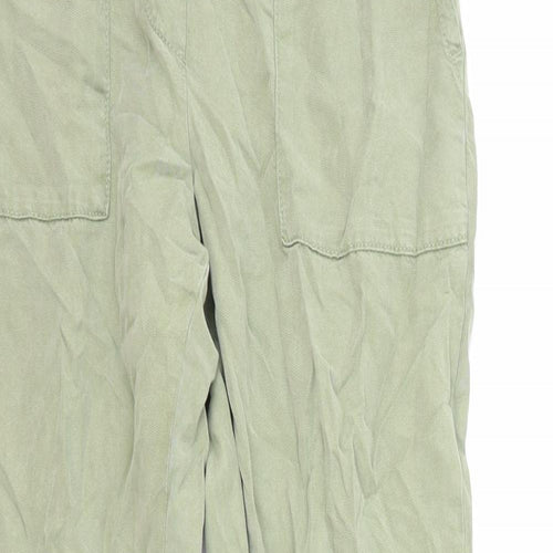 Promod Womens Green Viscose Trousers Size 4 Regular