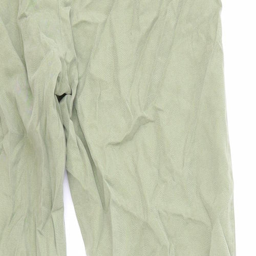 Promod Womens Green Viscose Trousers Size 4 Regular
