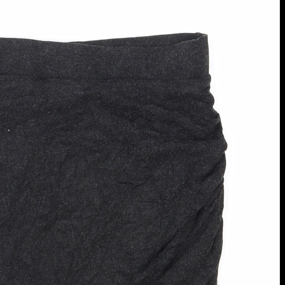 Zara Womens Grey Polyester Bandage Skirt Size S