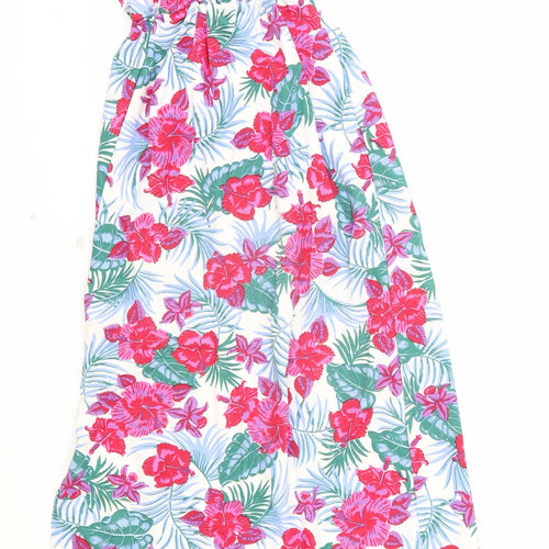 Daisy Street Womens Multicoloured Floral Polyester A-Line Size 10 Boat Neck Pullover