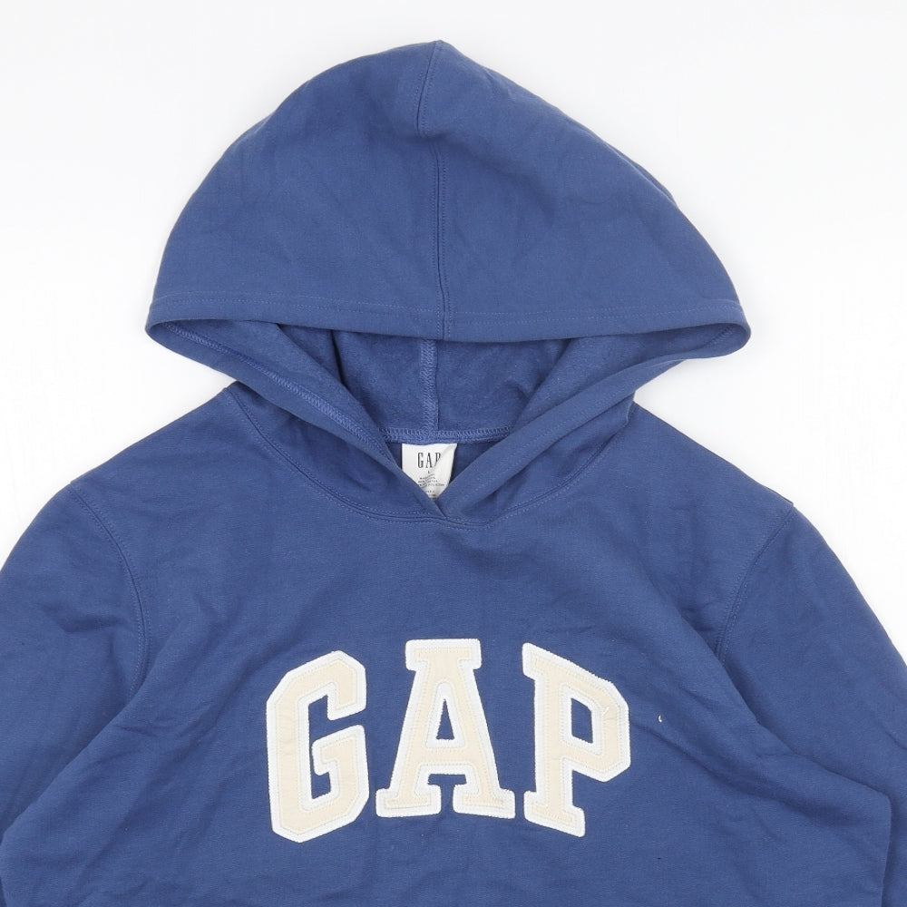 Gap Womens Blue Cotton Pullover Hoodie Size L Pullover