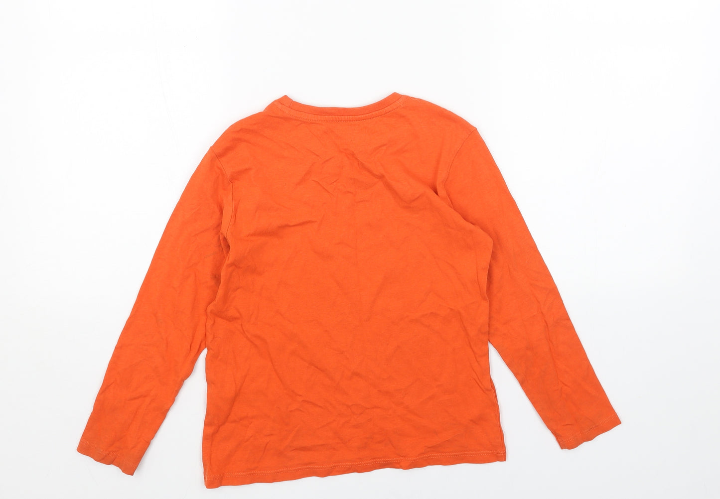 Primark Boys Orange Cotton Basic T-Shirt Size 7-8 Years Round Neck Pullover - Gamer