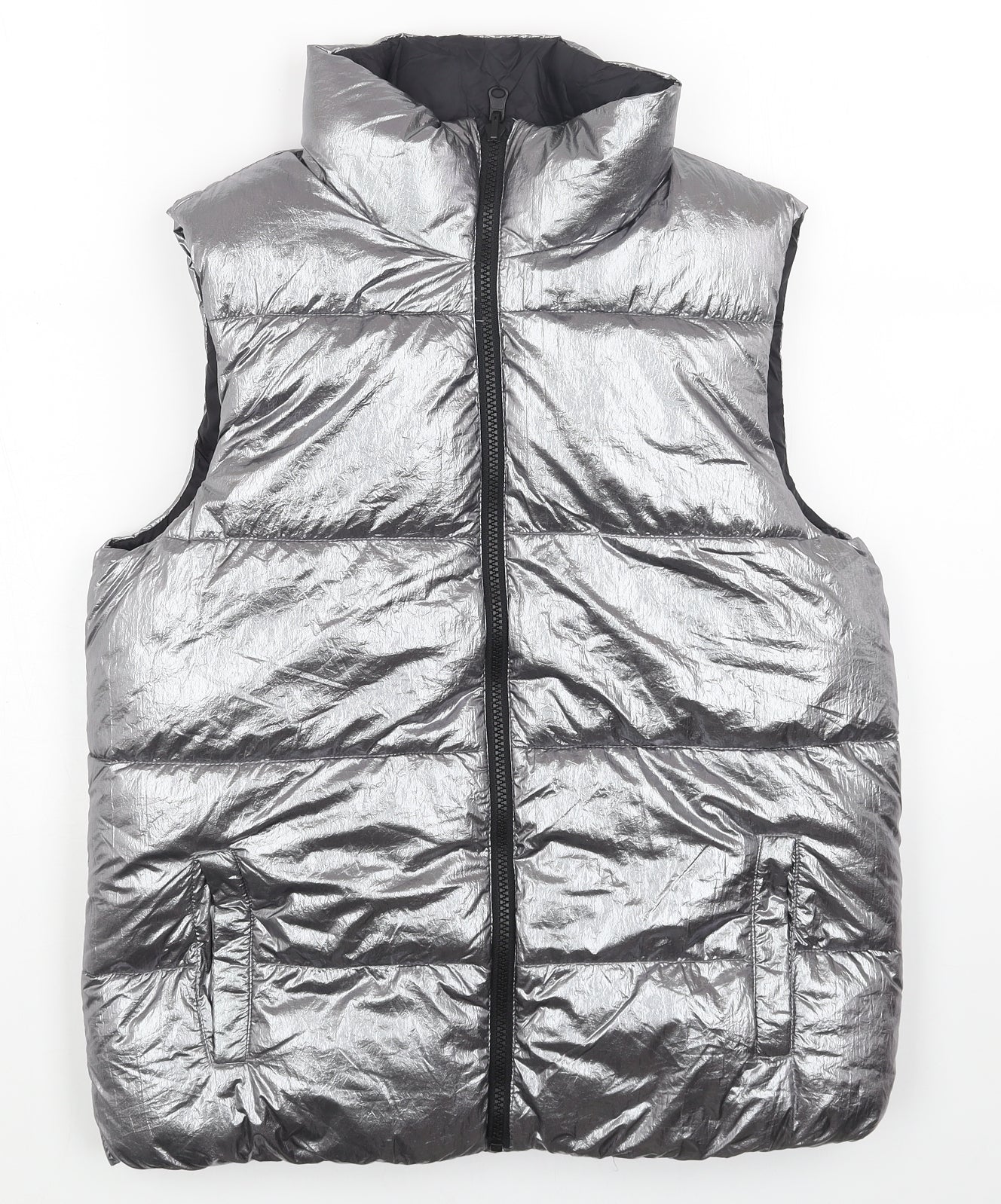 Primark Girls Grey Gilet Jacket Size 14-15 Years Zip