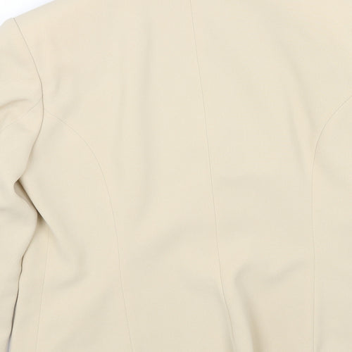 Roman Womens Beige Jacket Blazer Size 14 Button