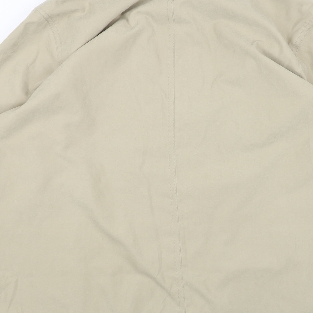 Preworn Womens Beige Rain Coat Coat Size L Zip
