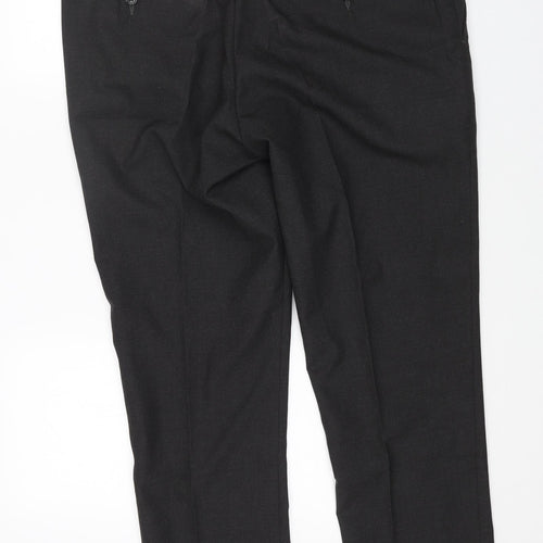 Williams Mens Grey Polyester Trousers Size 40 in L29 in Regular Zip