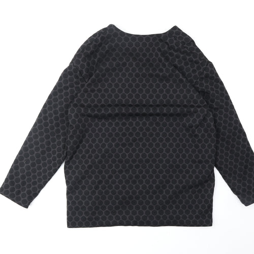 H&M Womens Black Geometric Jacket Blazer Size S