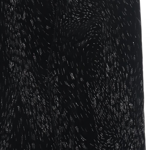 Signage Womens Black Geometric Polyester Jogger Leggings Size 10