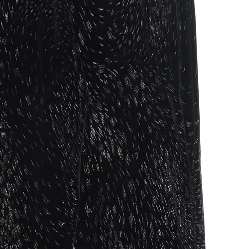 Signage Womens Black Geometric Polyester Jogger Leggings Size 10