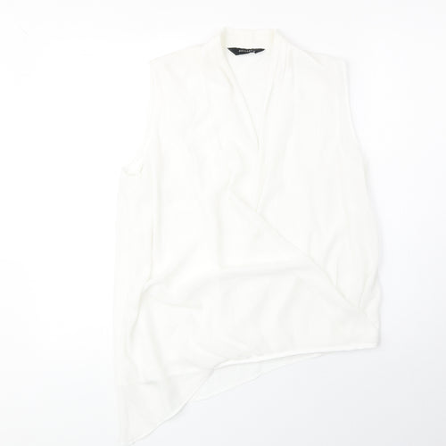Decjuba Womens White Polyester Basic Tank Size 10 V-Neck