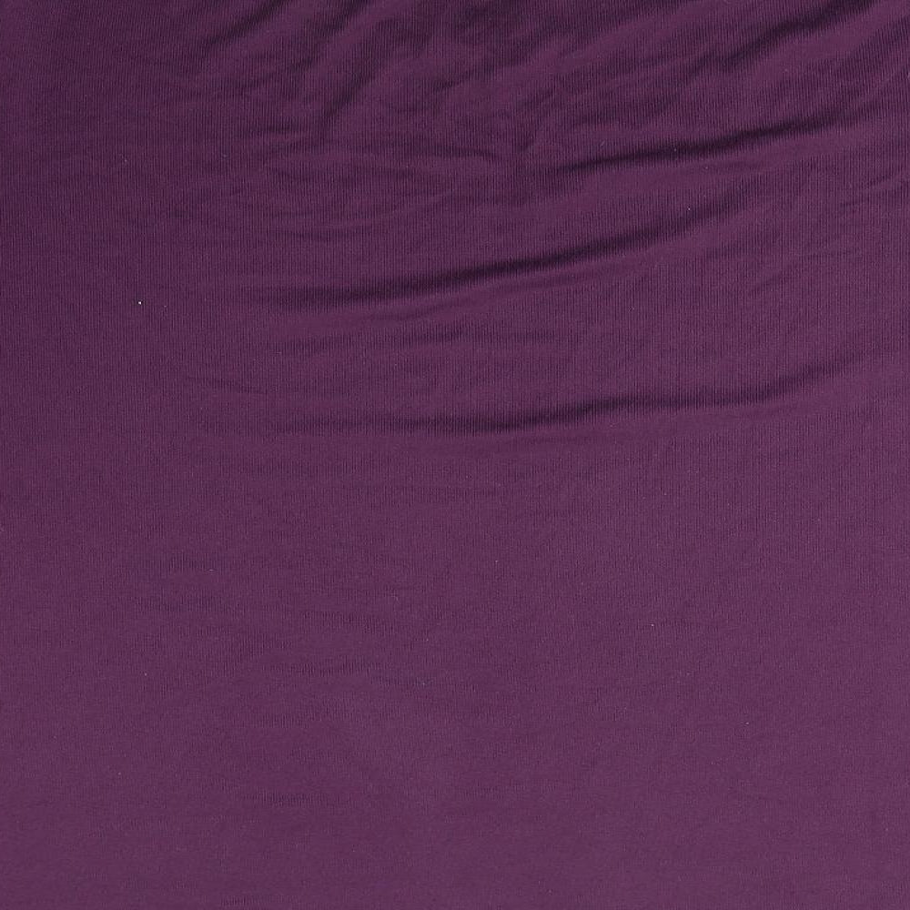 Preworn Womens Purple Polyester Basic T-Shirt Size XL V-Neck