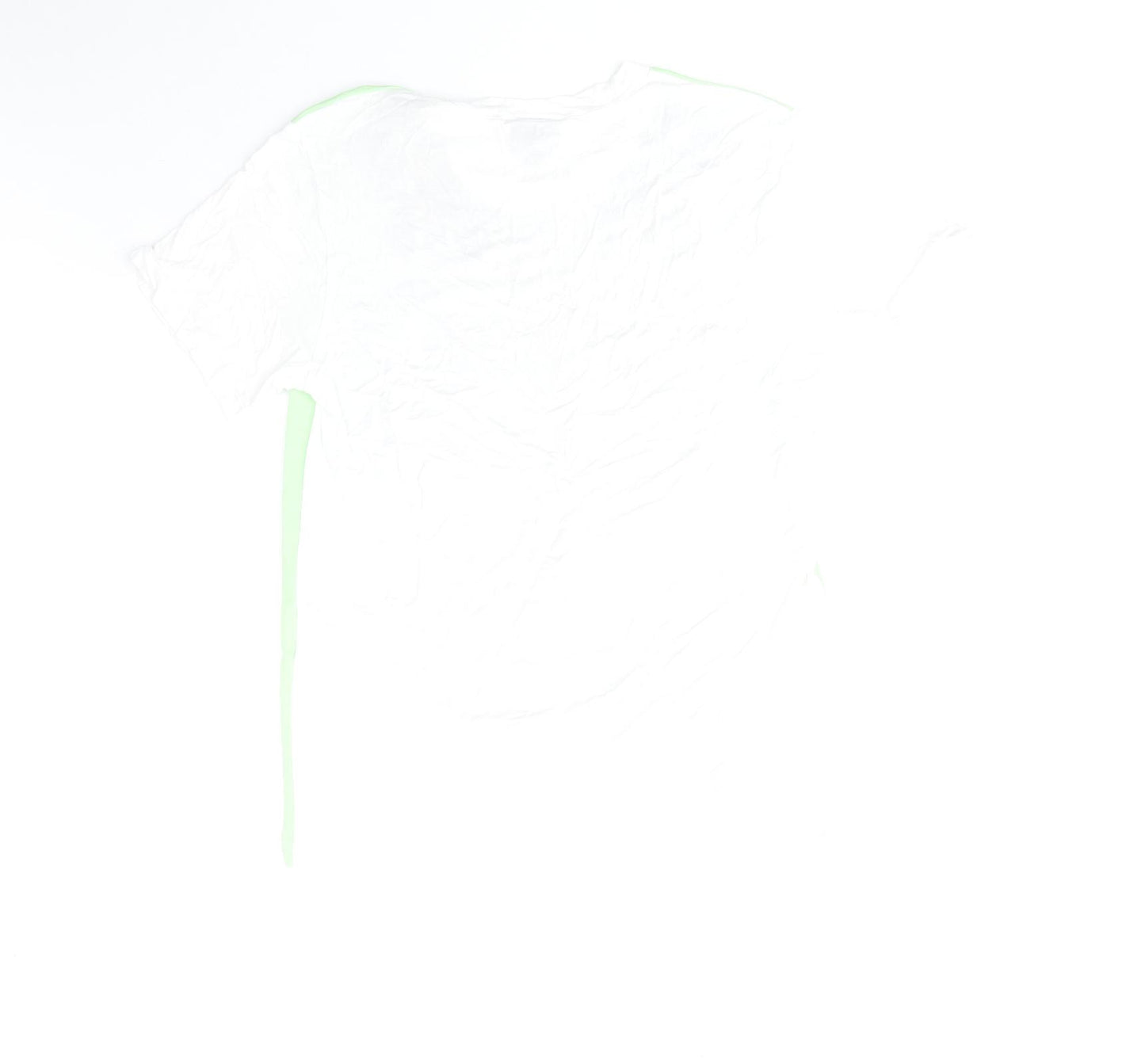 Just Cavalli Womens Green Polyester Basic T-Shirt Size S Round Neck - Flower Detail