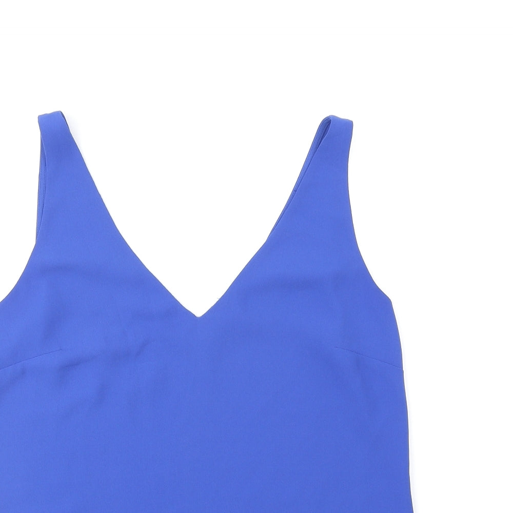 Oasis Womens Blue Polyester Camisole Tank Size 10 V-Neck