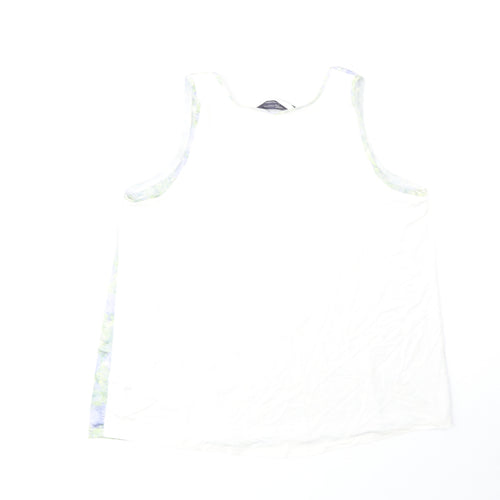 Marks and Spencer Womens Green Polyester Basic Tank Size 12 Scoop Neck