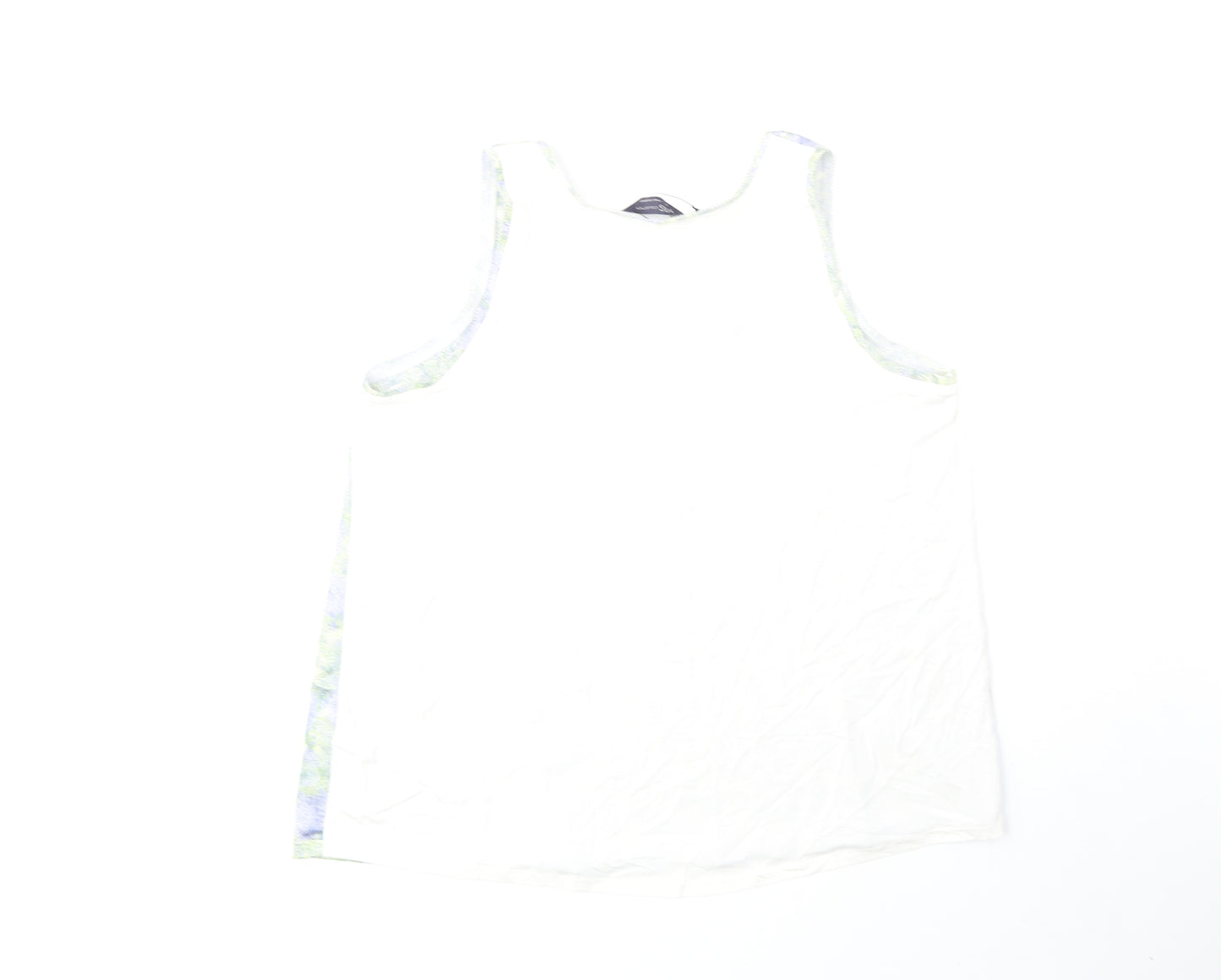Marks and Spencer Womens Green Polyester Basic Tank Size 12 Scoop Neck