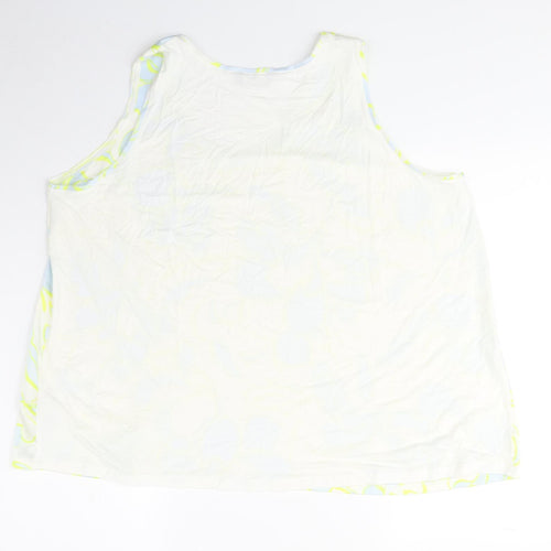 Marks and Spencer Womens Yellow Viscose Basic Tank Size 20 Scoop Neck