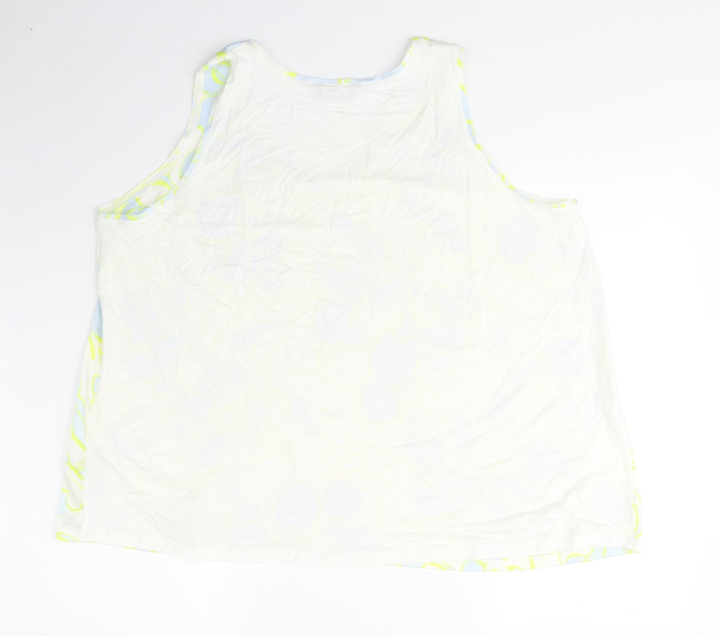 Marks and Spencer Womens Yellow Viscose Basic Tank Size 20 Scoop Neck