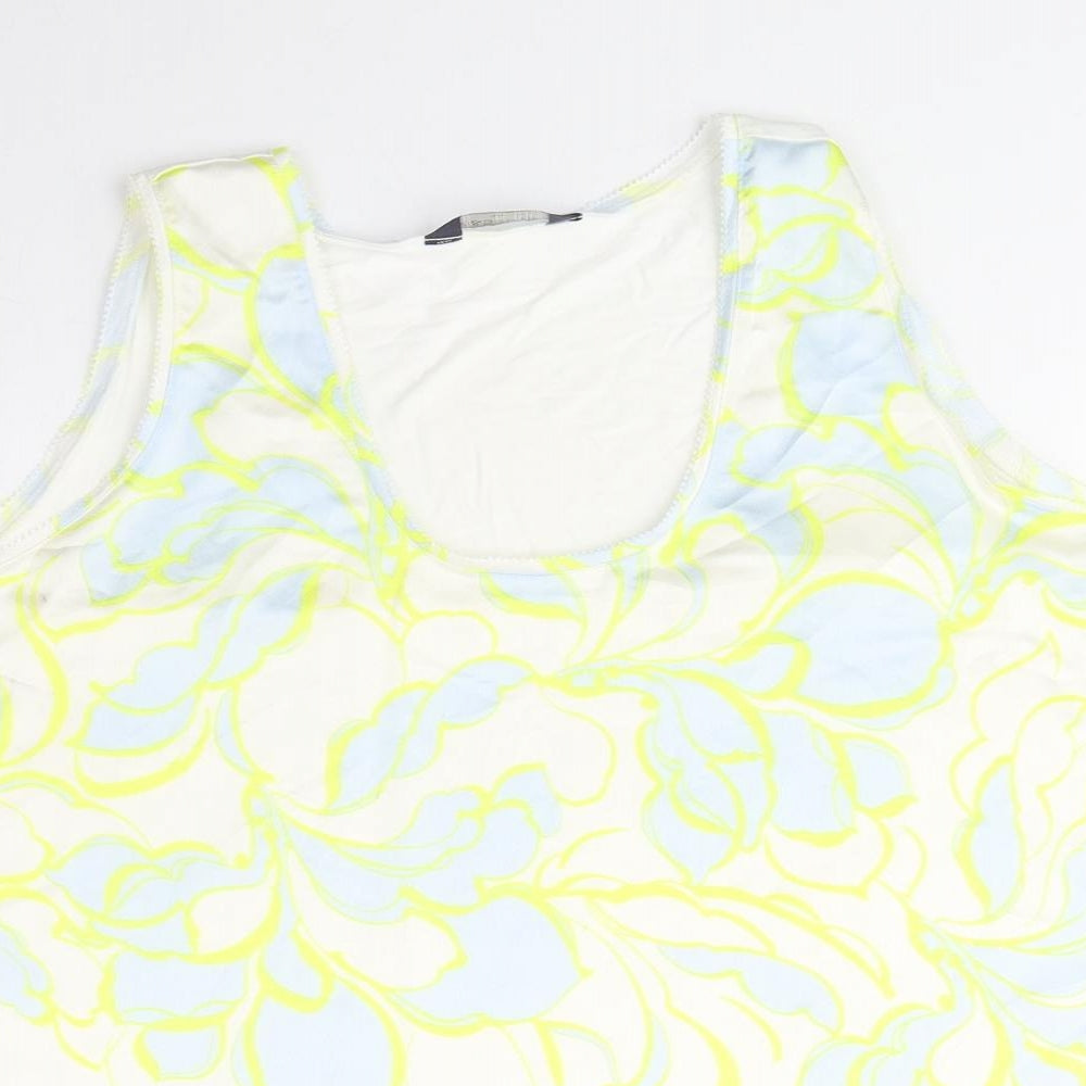 Marks and Spencer Womens Yellow Viscose Basic Tank Size 20 Scoop Neck