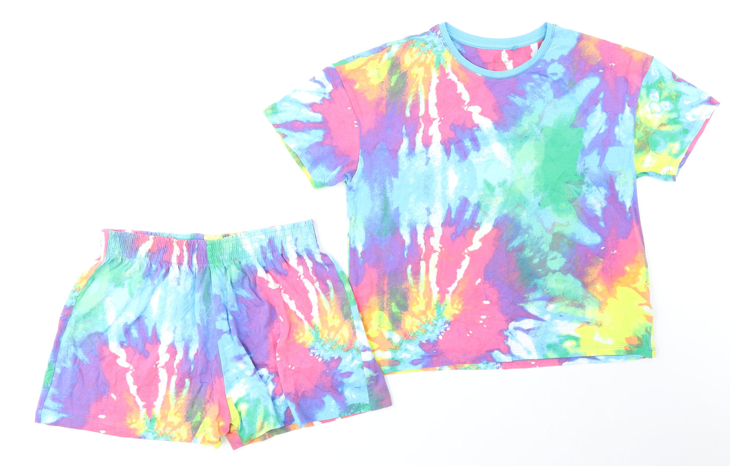NEXT Girls Multicoloured Geometric 100% Cotton Top Pyjama Set Size 13 Years Pullover