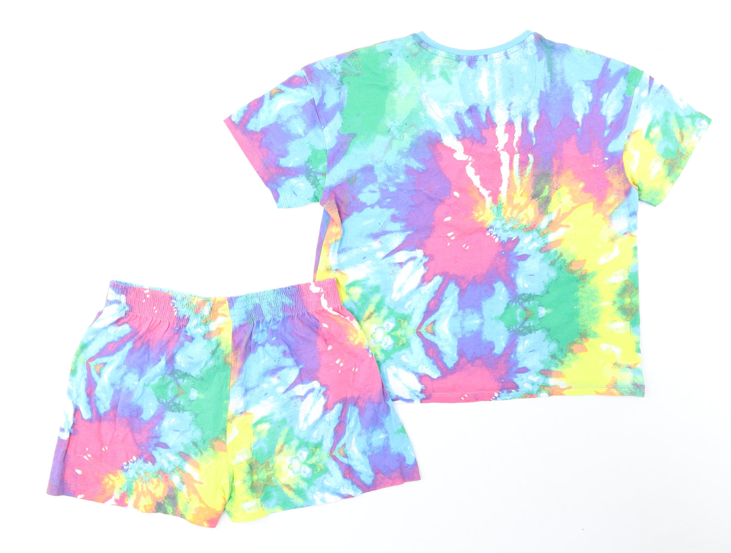 NEXT Girls Multicoloured Geometric 100% Cotton Top Pyjama Set Size 13 Years Pullover