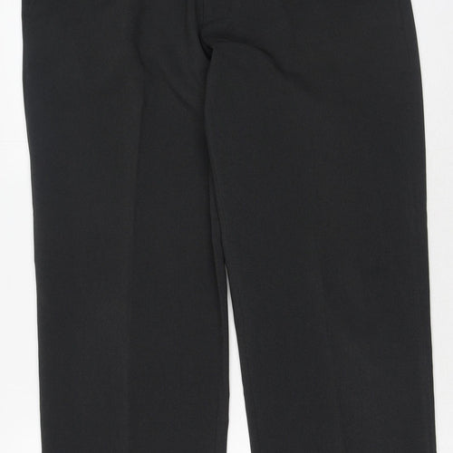 Debenhams Mens Grey Polyester Trousers Size 36 in Regular Hook & Eye