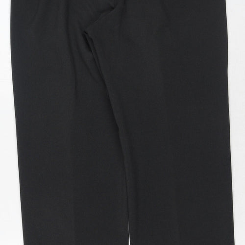 Debenhams Mens Grey Polyester Trousers Size 36 in Regular Hook & Eye