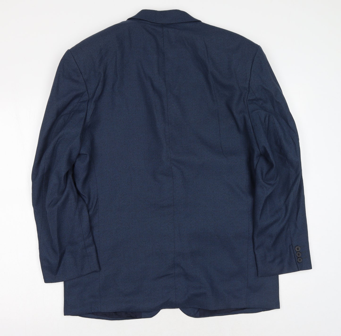 Preworn Mens Blue Polyester Jacket Blazer Size 42 Regular