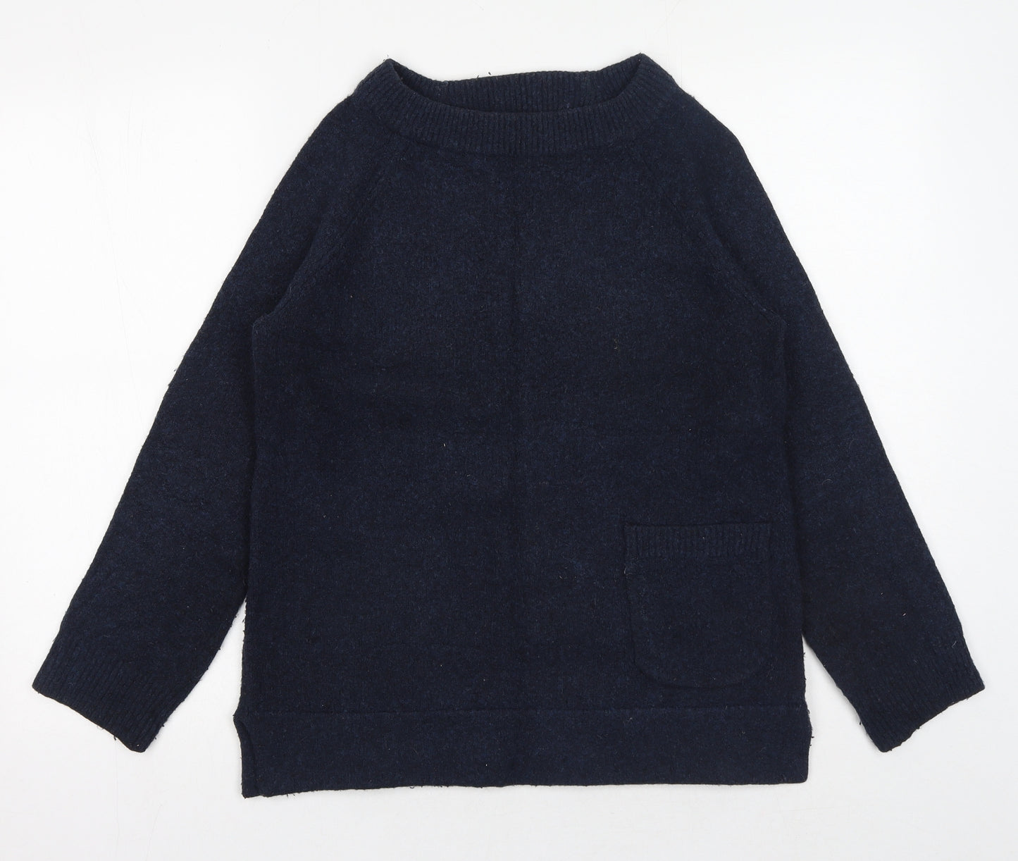 White Stuff Womens Blue Boat Neck Nylon Pullover Jumper Size 10