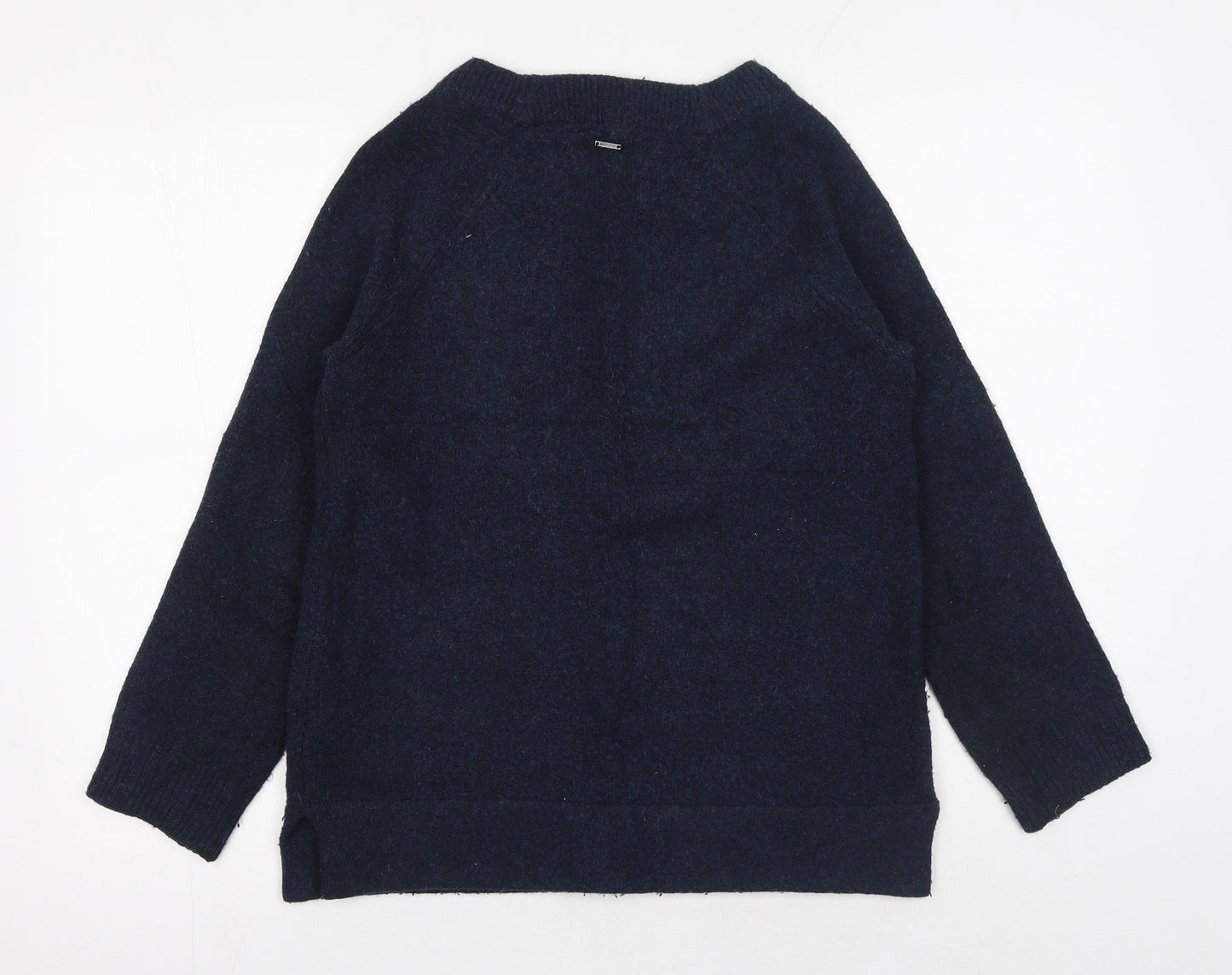 White Stuff Womens Blue Boat Neck Nylon Pullover Jumper Size 10