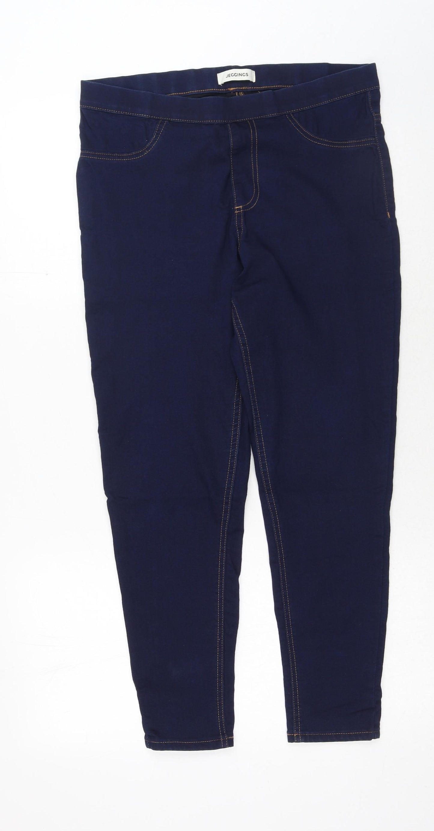 Marks and Spencer Womens Blue Polyester Skinny Jeans Size 12 Regular