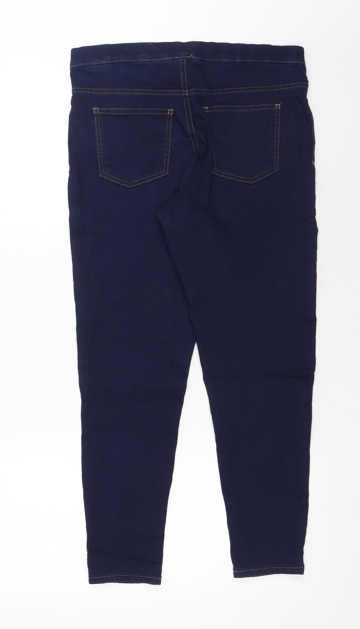 Marks and Spencer Womens Blue Polyester Skinny Jeans Size 12 Regular