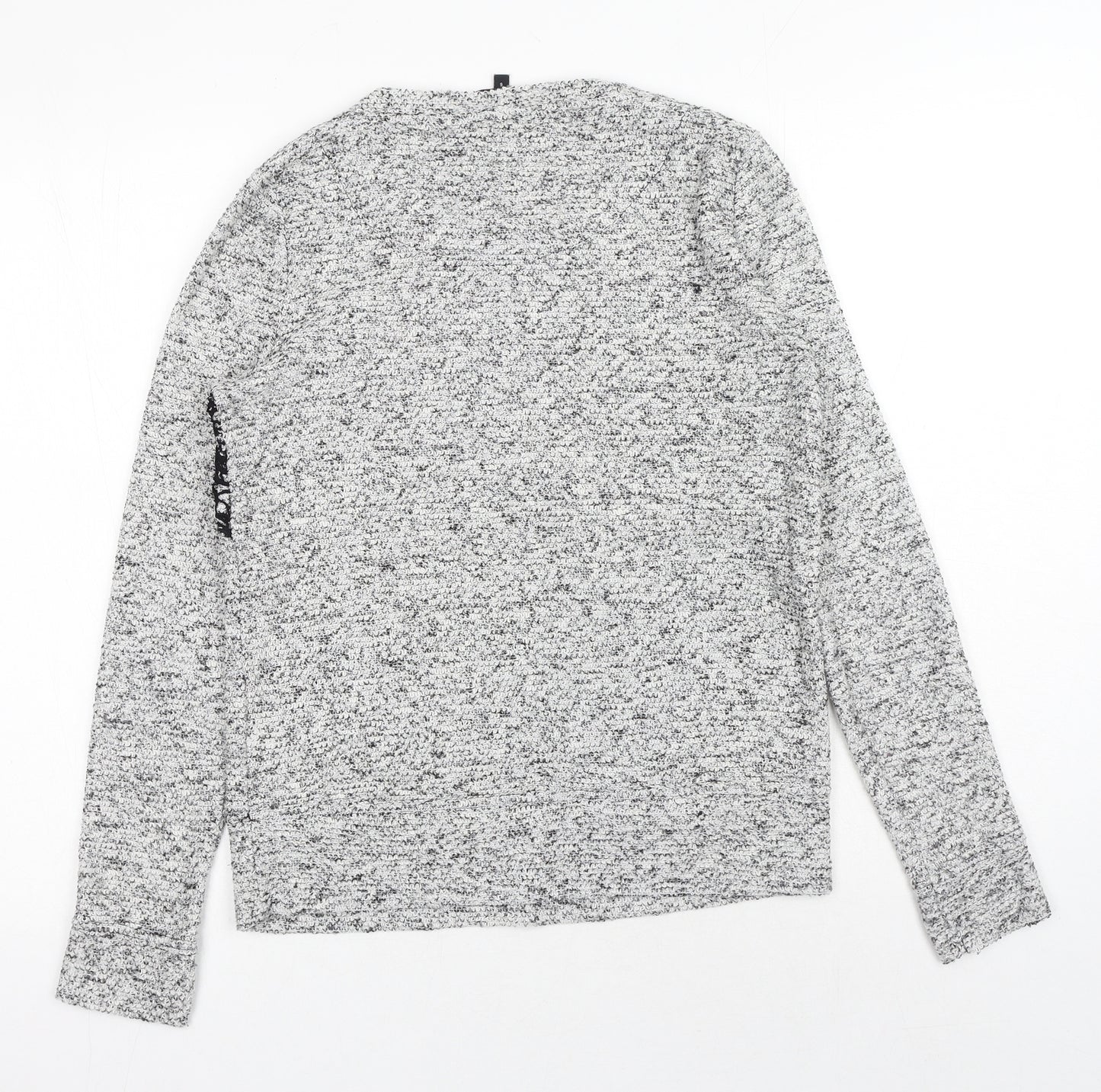 NEXT Womens Grey Round Neck Polyester Pullover Jumper Size 6