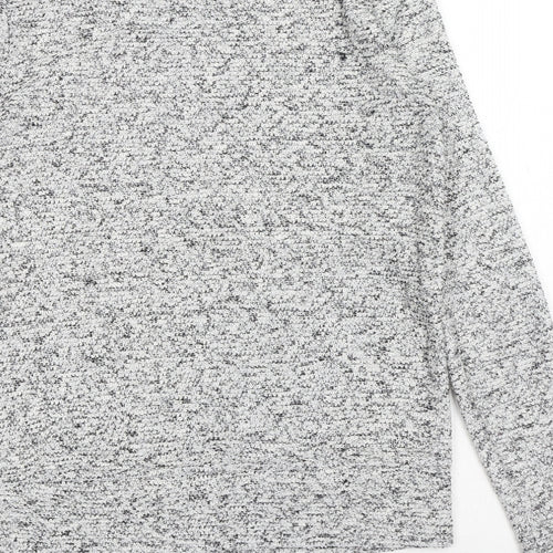 NEXT Womens Grey Round Neck Polyester Pullover Jumper Size 6