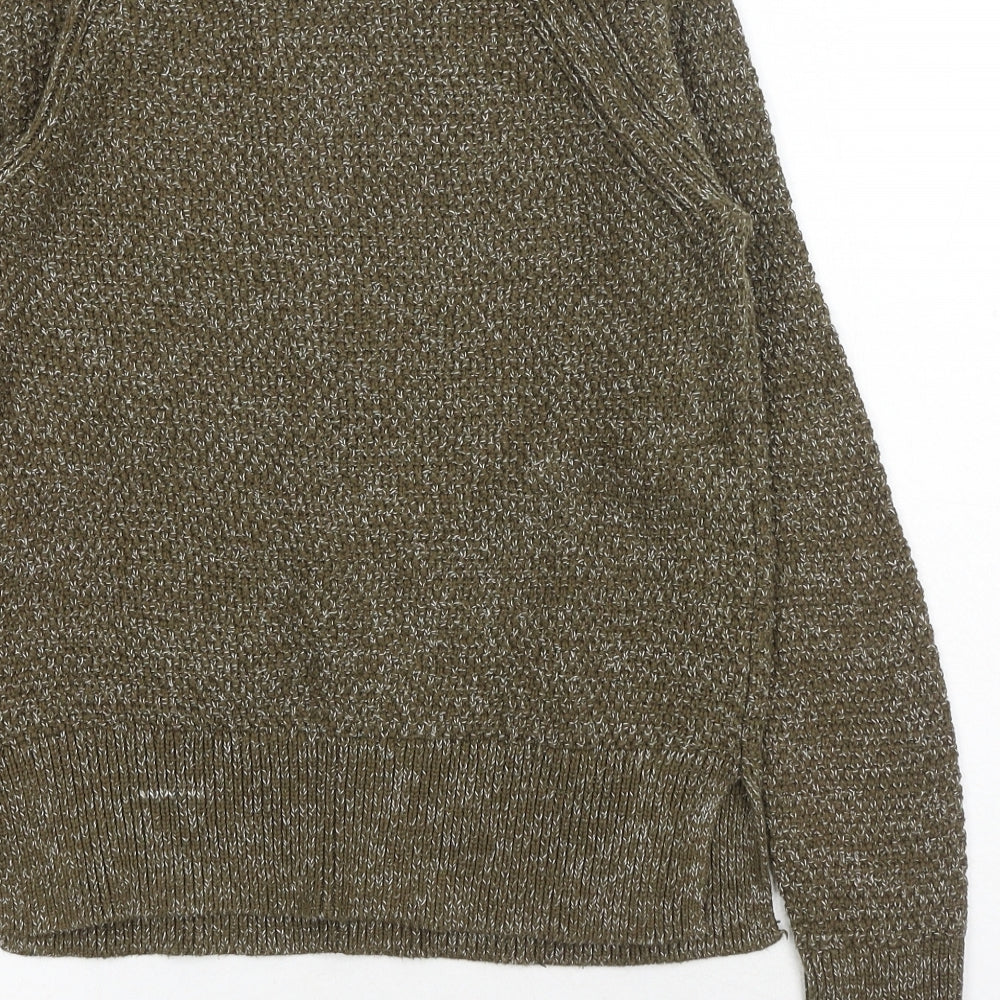 Gap Mens Green Round Neck Cotton Pullover Jumper Size S Long Sleeve