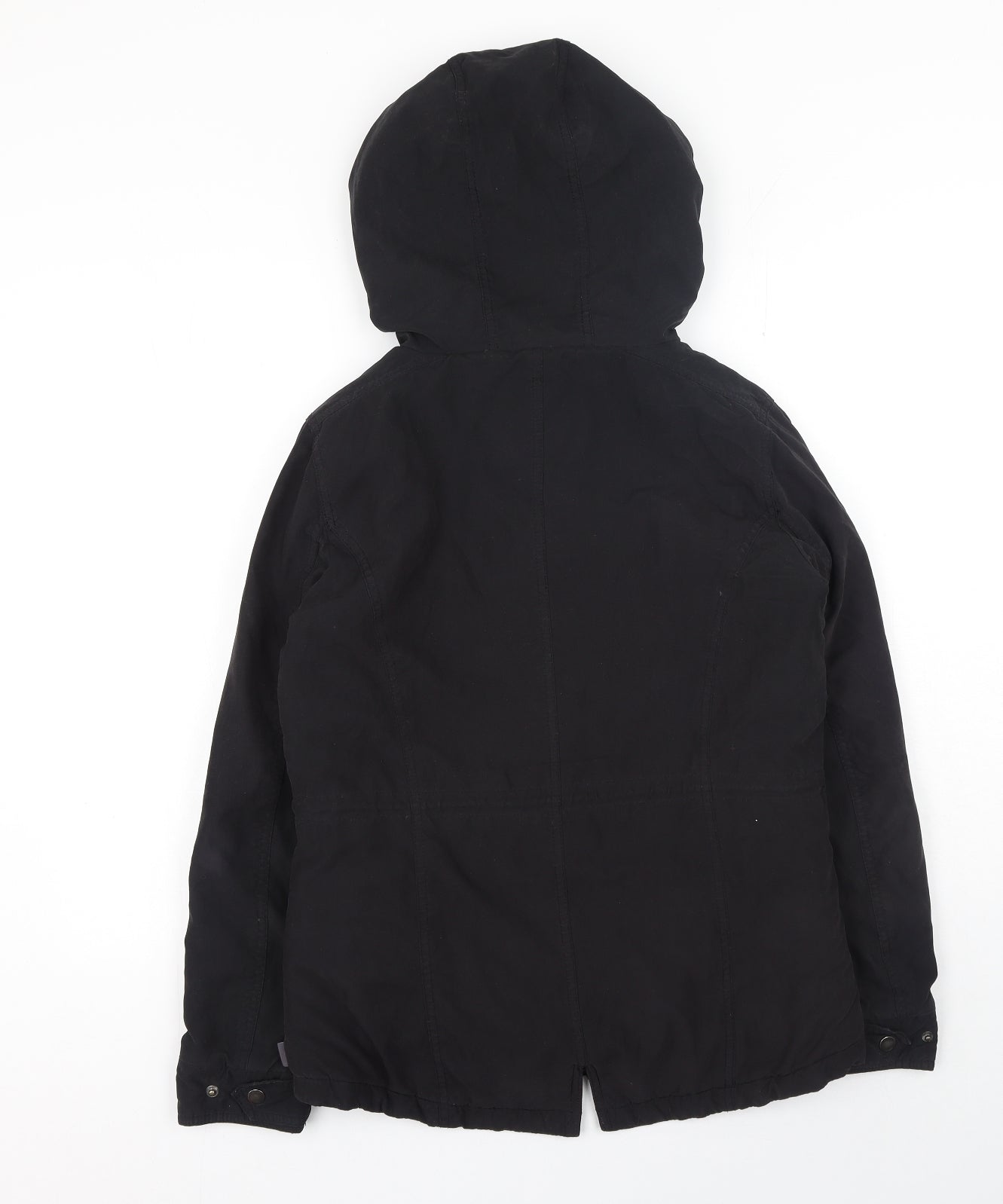 Only Womens Black Parka Jacket Size M Zip