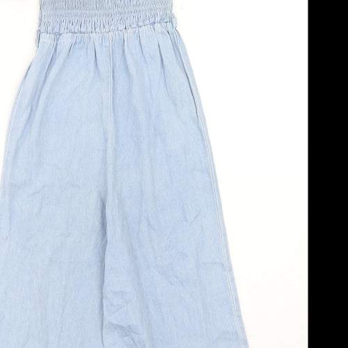 Matalan Girls Blue Cotton Jumpsuit One-Piece Size 8 Years Pullover