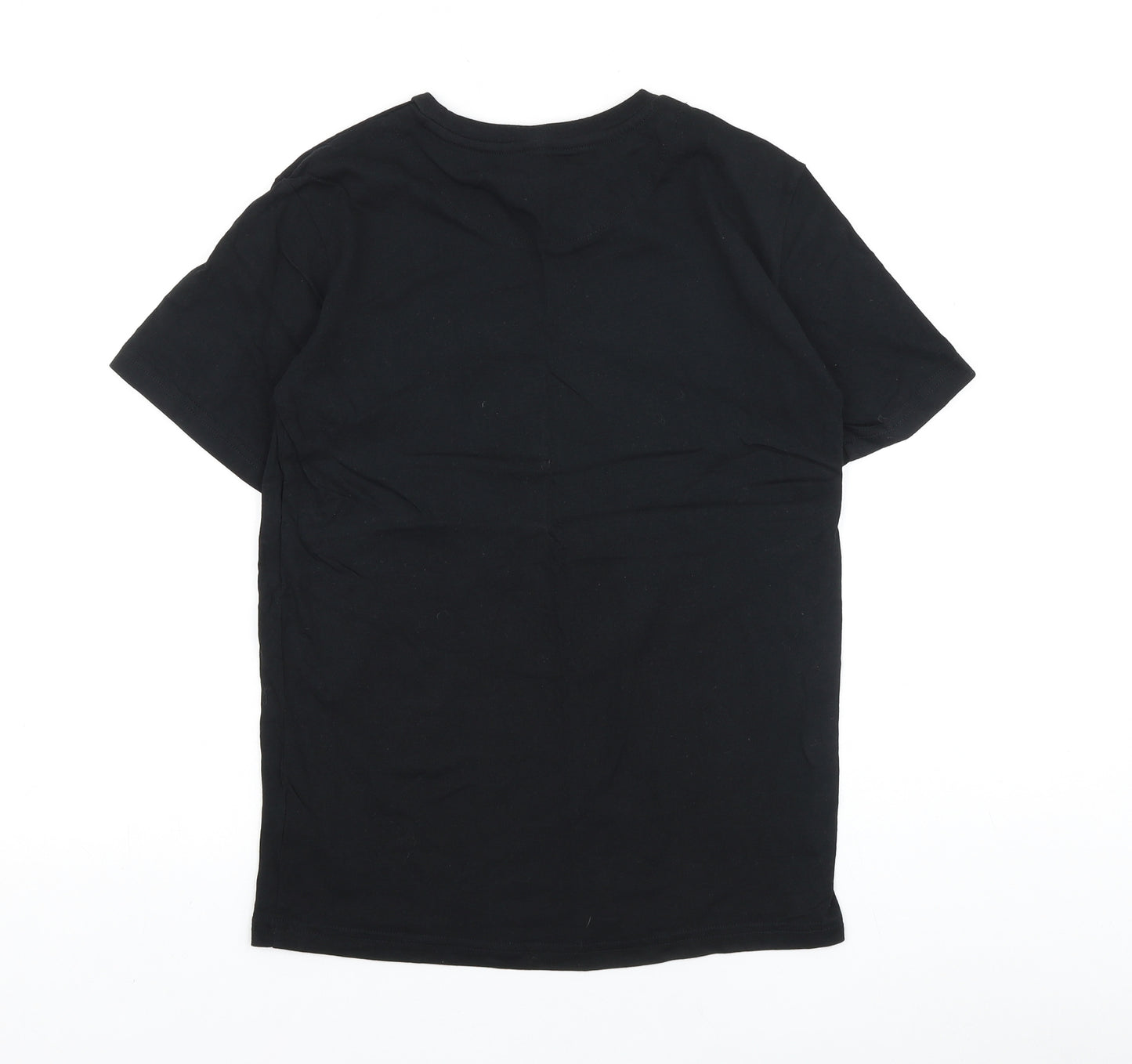McKenzie Boys Black 100% Cotton Basic T-Shirt Size 12-13 Years Round Neck Pullover