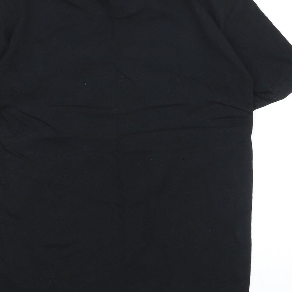 McKenzie Boys Black 100% Cotton Basic T-Shirt Size 12-13 Years Round Neck Pullover