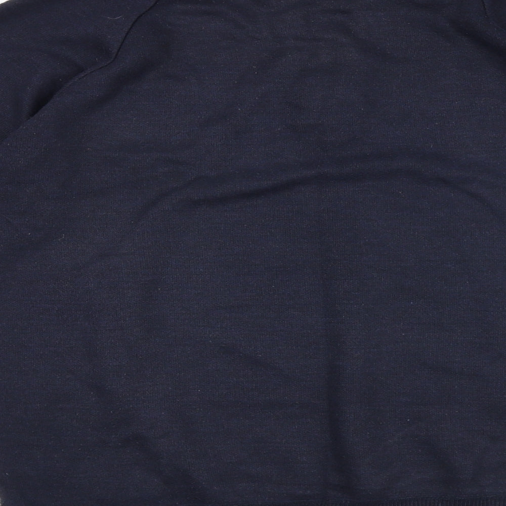 Pierre Roche Mens Blue Collared Cotton Pullover Jumper Size XL Long Sleeve