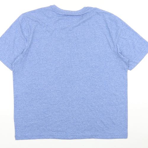 TU Mens Blue Cotton T-Shirt Size L Round Neck