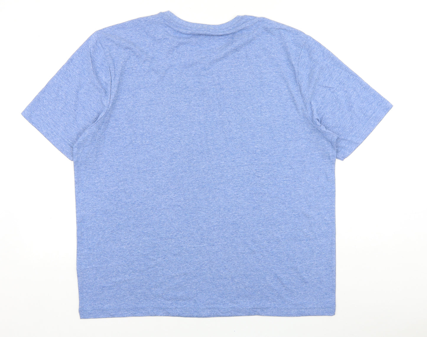 TU Mens Blue Cotton T-Shirt Size L Round Neck