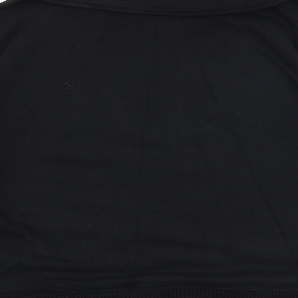 Primark Womens Black 100% Cotton Pullover Sweatshirt Size M Zip