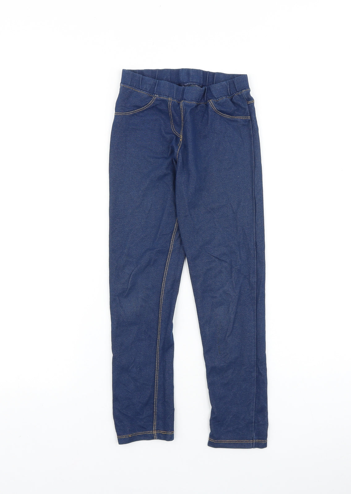 Nutmeg Girls Blue 100% Cotton Jegging Trousers Size 8-9 Years Regular