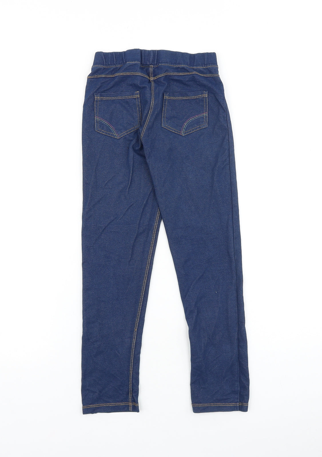Nutmeg Girls Blue 100% Cotton Jegging Trousers Size 8-9 Years Regular