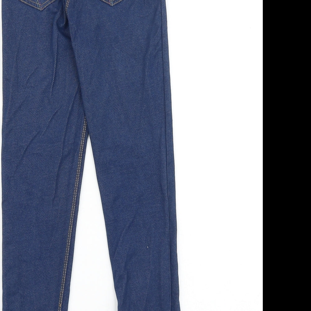 Nutmeg Girls Blue 100% Cotton Jegging Trousers Size 8-9 Years Regular