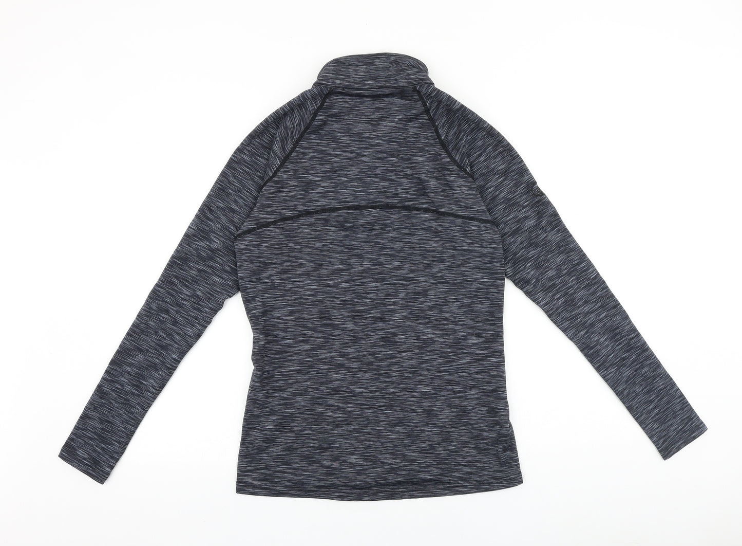 North Ridge Womens Grey Polyester Pullover Casual Size 10 High Neck Zip