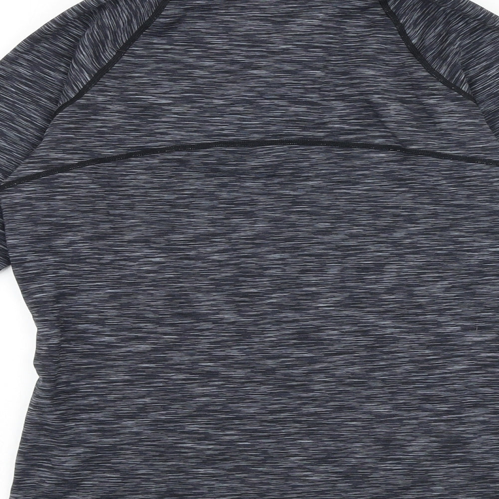 North Ridge Womens Grey Polyester Pullover Casual Size 10 High Neck Zip
