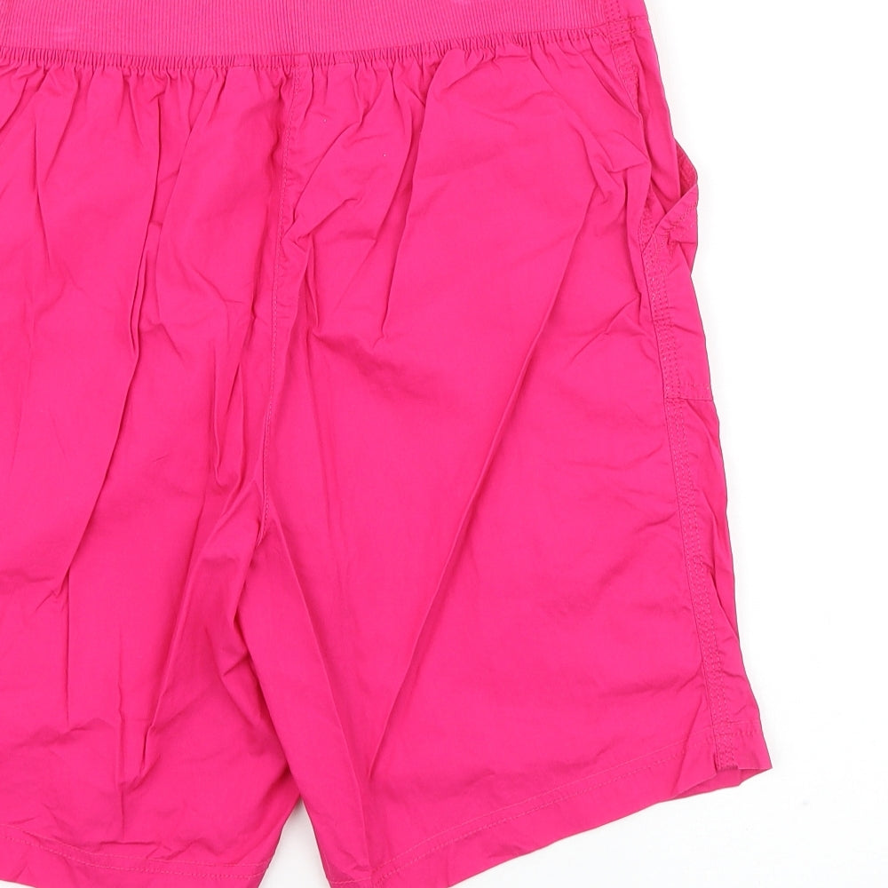 Bonmarché Womens Pink 100% Cotton Cargo Shorts Size 12 L8.5 in Regular Tie