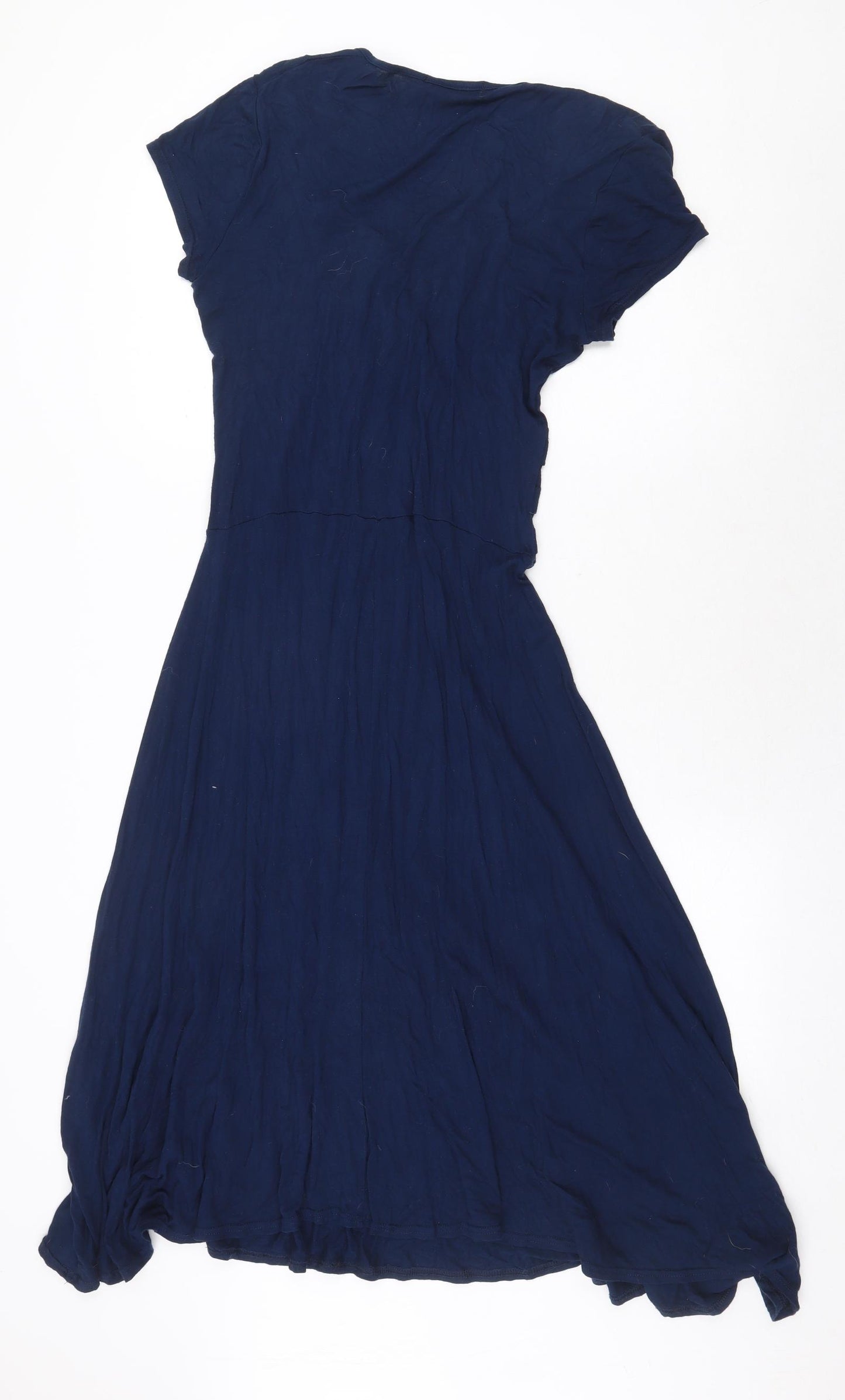 Be Jealous Womens Blue Viscose Ball Gown Size 16 V-Neck Pullover